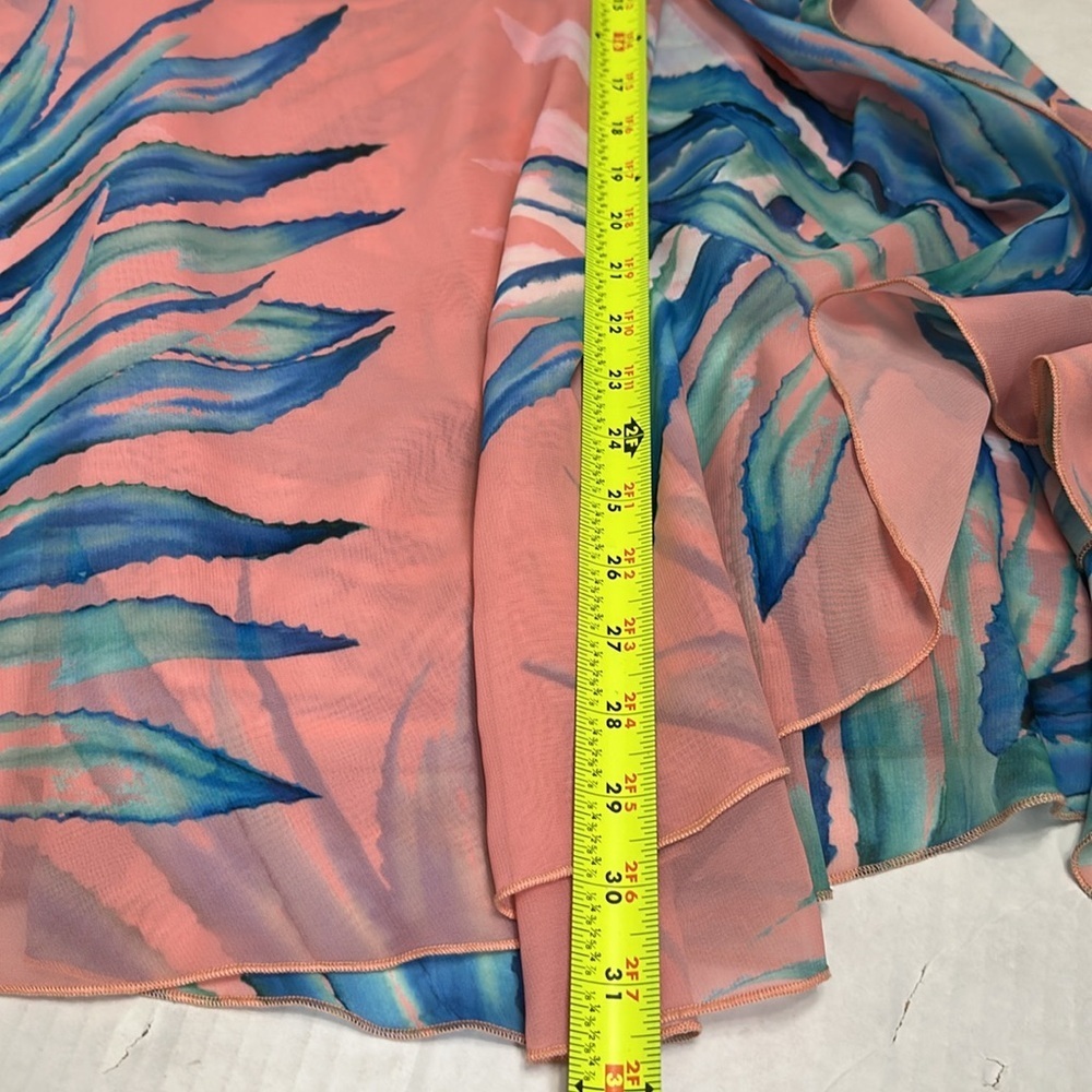 Show Me Your Mumu Zsa‎ Zsa One Shoulder Mini Dress Pink Tropical Leaf Print XS - Picture 7 of 11